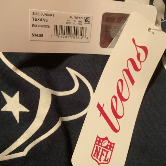 NWT Teens NFL  Texans Juniors XL pullover black and white - Picture 6 of 6